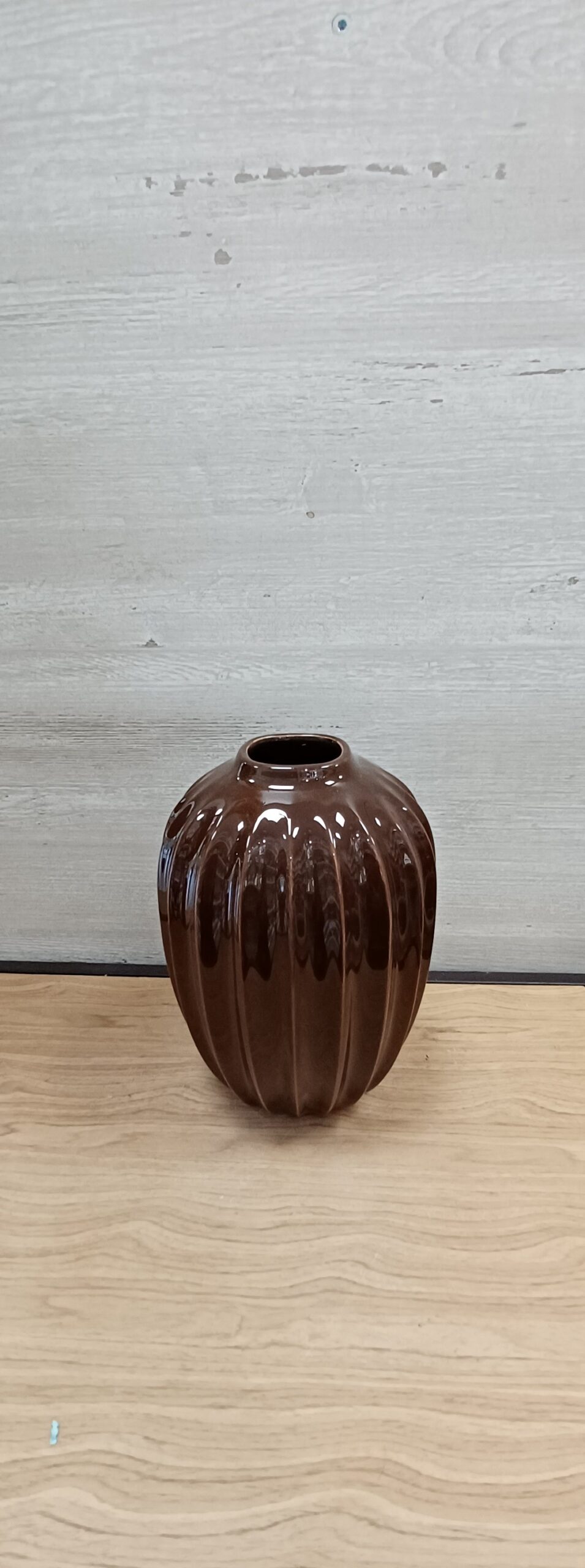 Coprivaso ceramica marrone smaltato